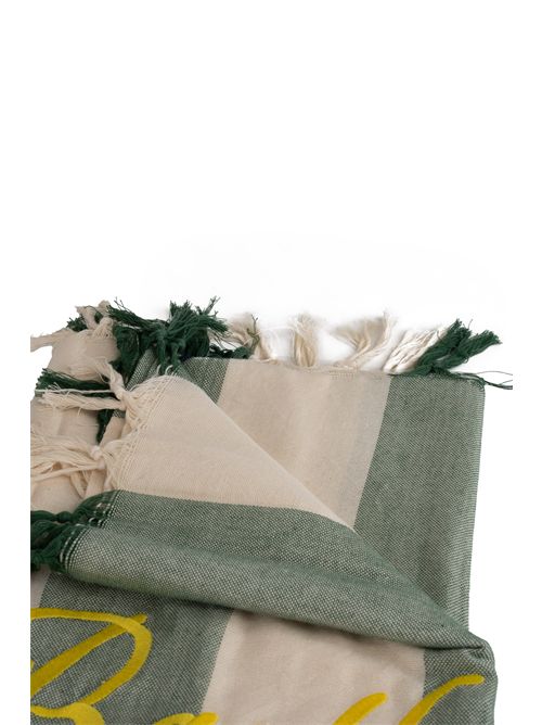 Telo mare Foutas Saint Barth a righe cotone verde Mc2 Saint Barth | FOUTAS LIGHT N02025H SB BEACH STRIPES POP V5